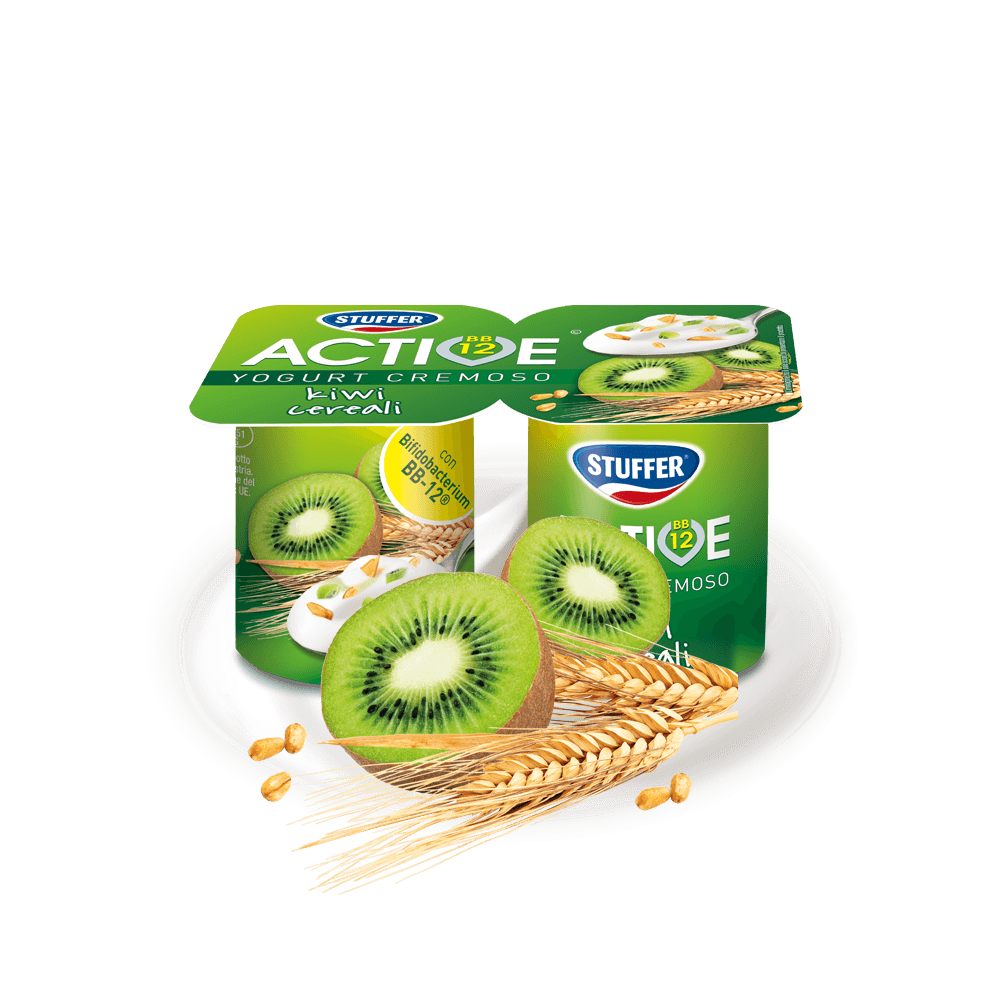 YOGURT CREMOSO ACTIVE BB12 2x125g KIWI E CEREALI Stuffer